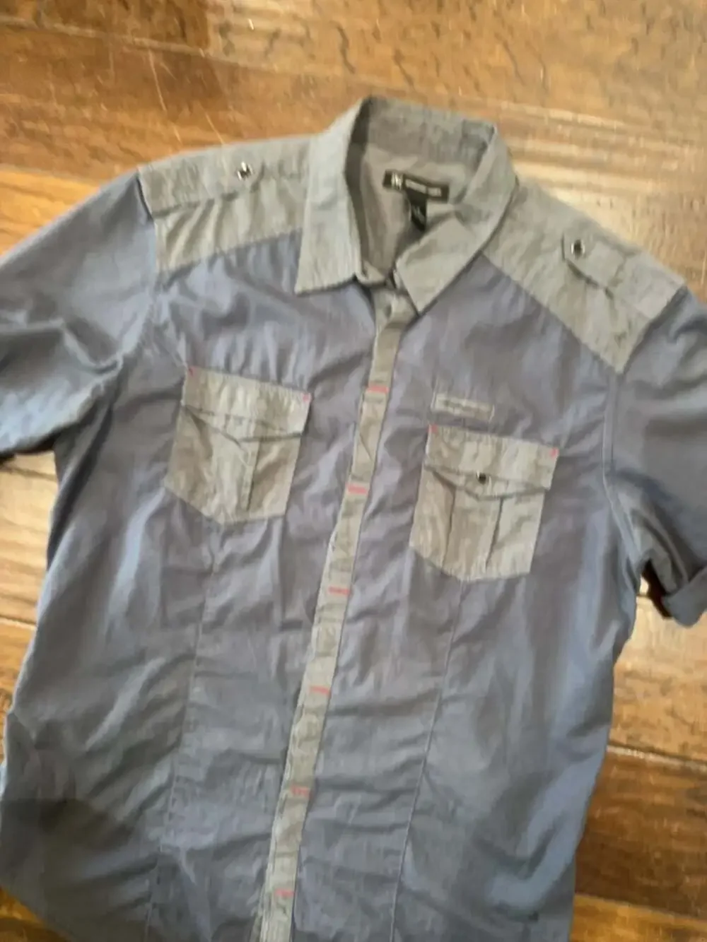 INC International Concepts Men's Size M Short Sleeve Button Down Shirt